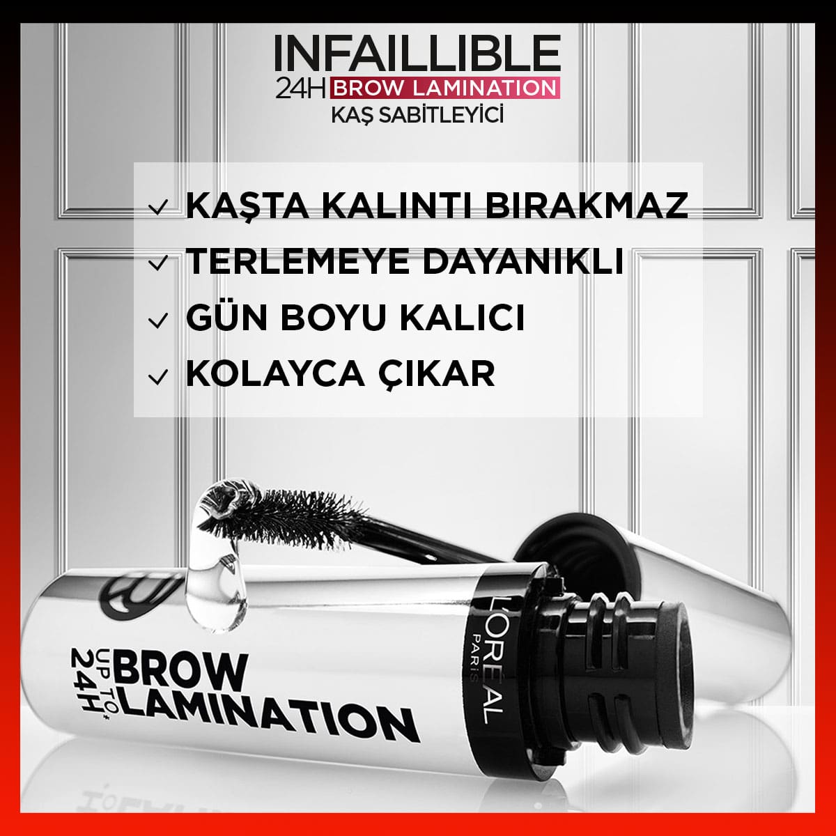 Loreal Paris Infaillible 24H Brow Lamination Şeffaf Kaş Sabitleyici