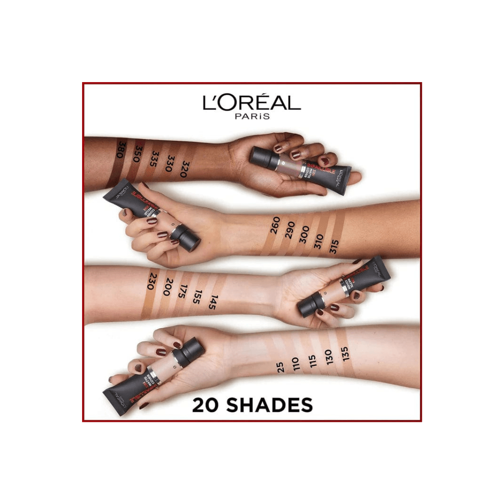 Loreal Paris Infaillible 32 H Matte Cover High Coverage Foundation 30 ml - 145 Warm Undertone