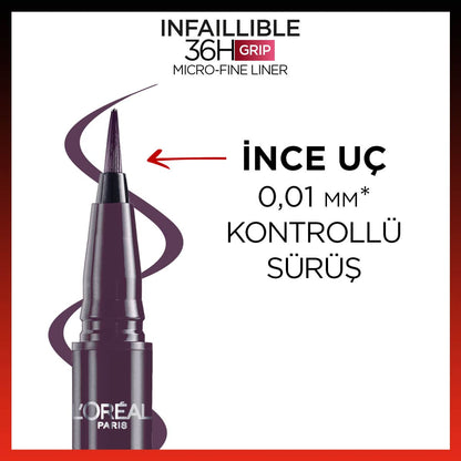 Loreal Paris Infaillible 36H Grip Micro Fine Eyeliner 04 Dew Berry