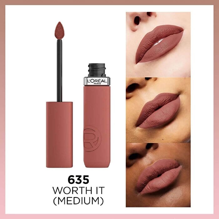 Loreal Paris Infaillible Matte Resistance Liquid Lipstick -635 Worth It (Medium)