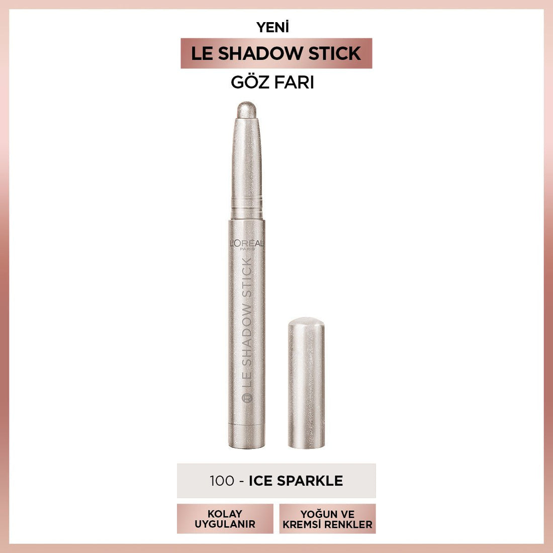 Loreal Paris Le Shadow Stick Göz Farı - 100 Ice Sparkle