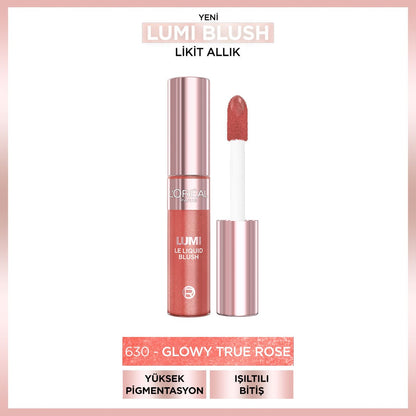Loreal Paris Lumi Blush Likit Allık - 630 Glowy True Rose