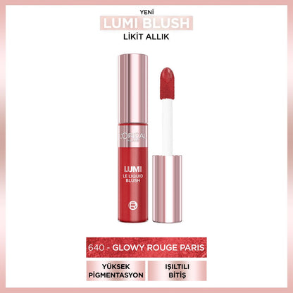 Loreal Paris Lumi Blush Likit Allık - 640 Glowy Rouge Paris