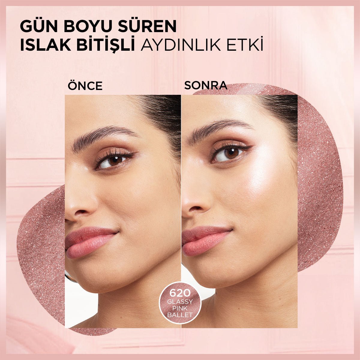 Loreal Paris Lumi Glass Islak Bitişli Stick Aydınlatıcı - 620 Glassy Pink Ballet