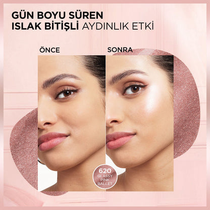 Loreal Paris Lumi Glass Islak Bitişli Stick Aydınlatıcı - 620 Glassy Pink Ballet