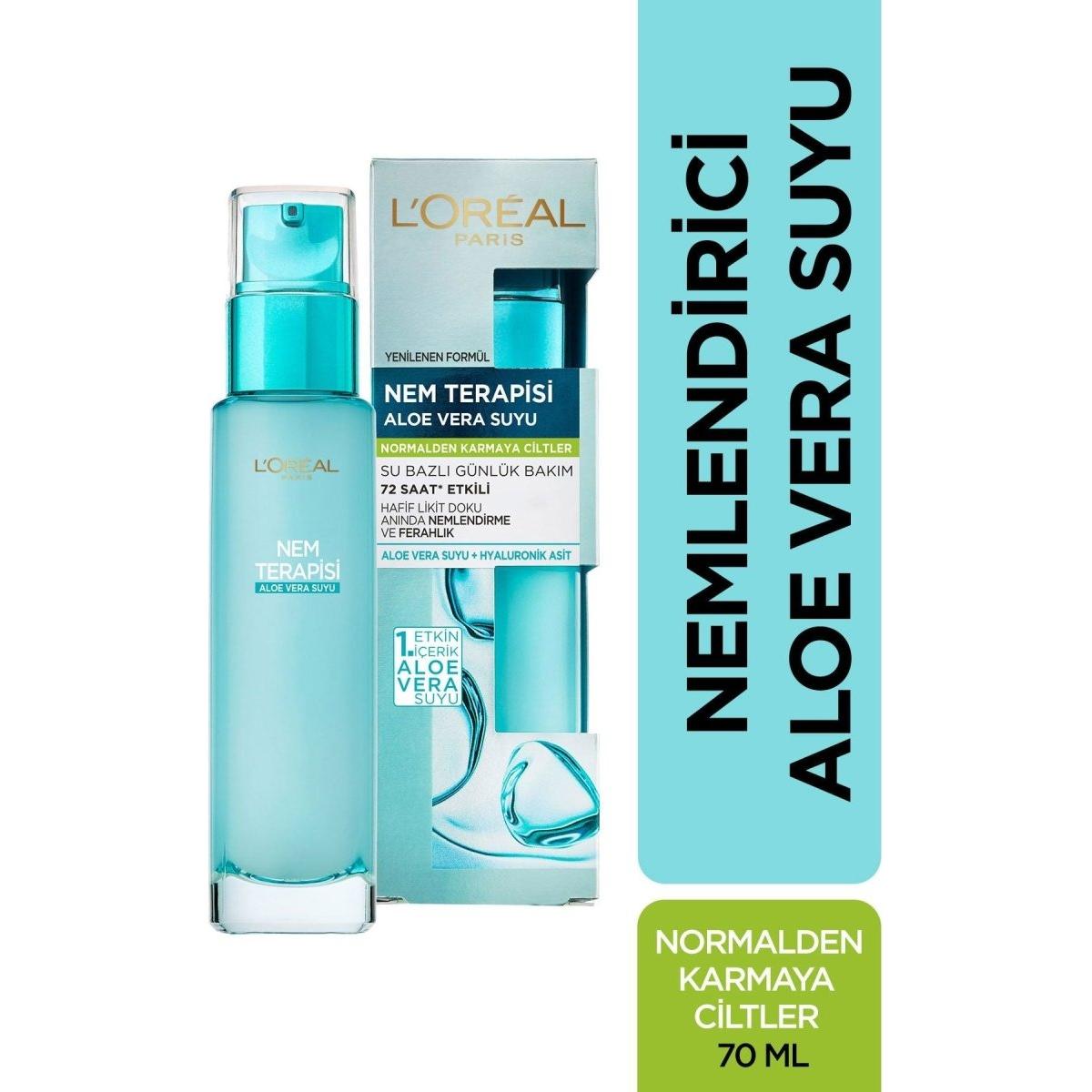 Loreal Paris Nem Terapisi Aloe Vera Suyu Normalden Karmaya Ciltler 70 ml