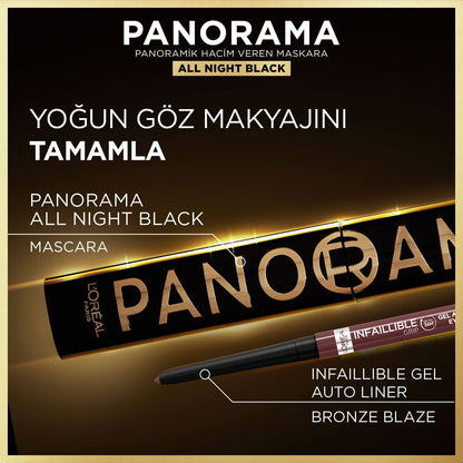 Loreal Paris Panorama Hacim Veren Maskara All Night Black - Siyah