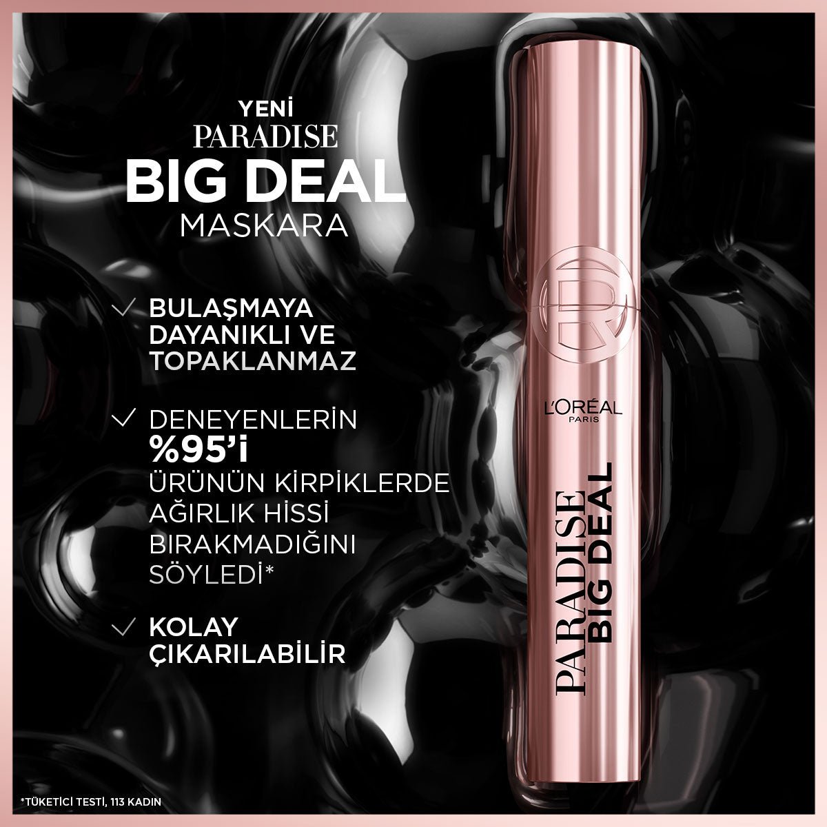Loreal Paris Paradise Big Deal Maskara - Siyah