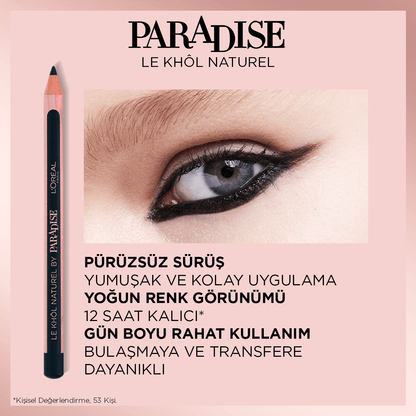 Loreal Paris Paradise Le Khol Göz Kalemi 101 Midnight Black Siyah Göz Kalemi