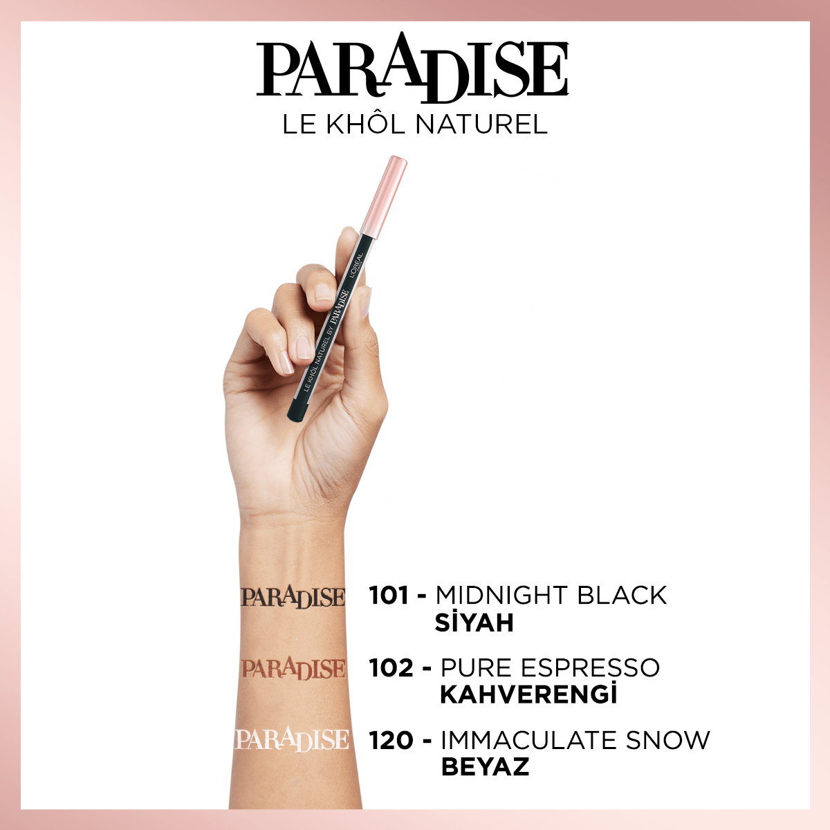 Loreal Paris Paradise Le Khol Göz Kalemi 102 Pure Espresso Kahverengi Göz Kalemi