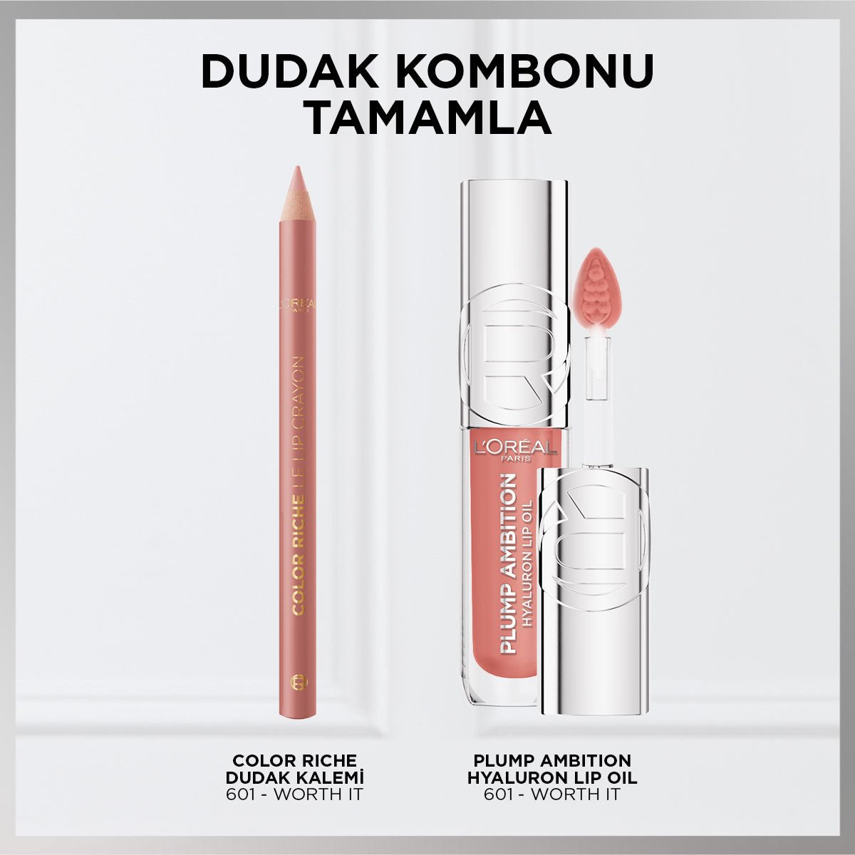 Loreal Paris Plump Ambition Hyaluron Lip Oil Besleyici ve Nemlendirici Dudak Parlatıcısı - 601 Worth It