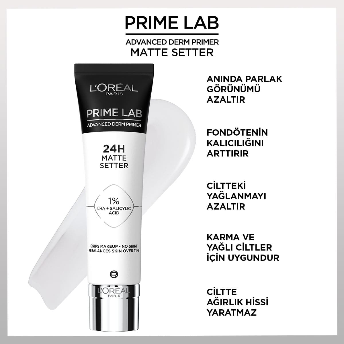 Loreal Paris Prime Lab Matte Setter Matlaştırıcı Salisilik Asit İçeren Primer