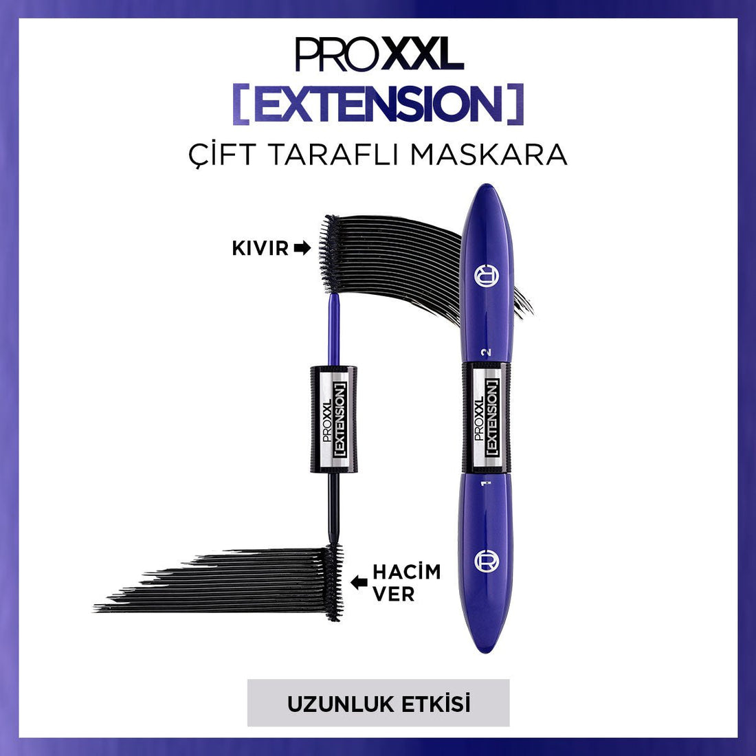 Loreal Paris Pro XXL Extension Çift Taraflı Maskara - Uzunluk Etkisi