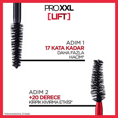 Loreal Paris Pro XXL Lift Çift Taraflı Maskara - Kirpik Lifting Etkisi