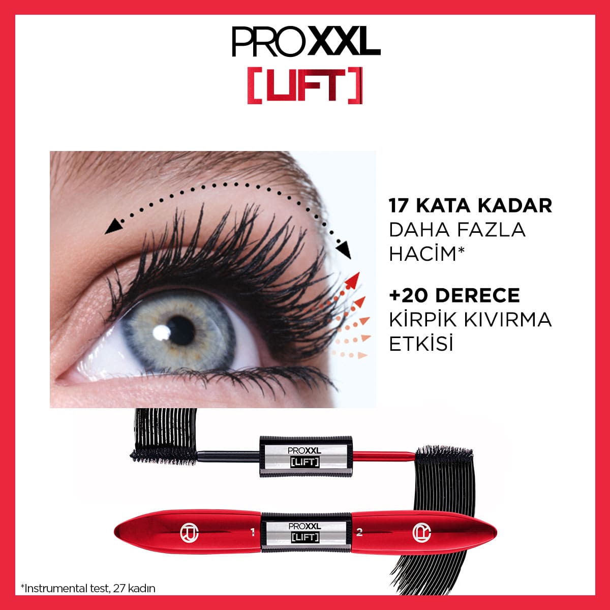 Loreal Paris Pro XXL Lift Çift Taraflı Maskara - Kirpik Lifting Etkisi