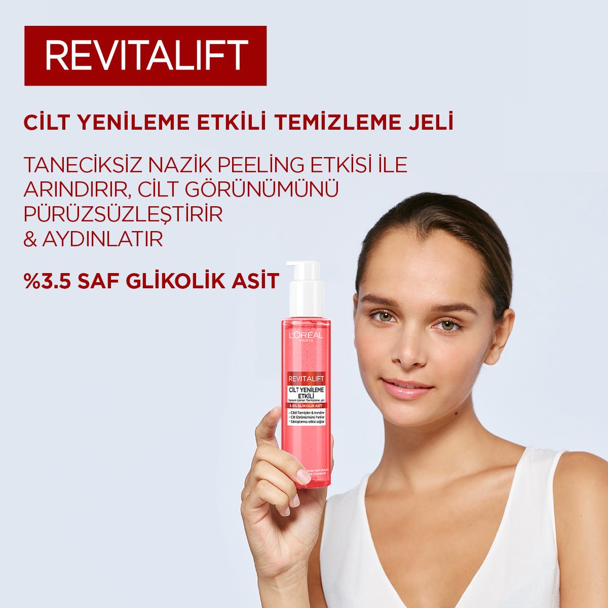 Loreal Paris Revitalift Cilt Yenileme Etkili Temizleme Jeli 150ML - Glikolik Asit