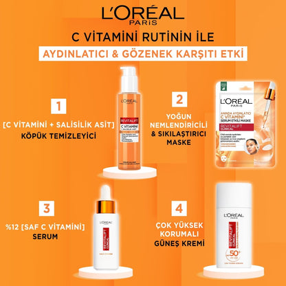 Loreal Paris Revitalift Clinical [C vitamini + Salisilik Asit] Gözenek Karşıtı, Aydınlatıcı Temizleme Jeli