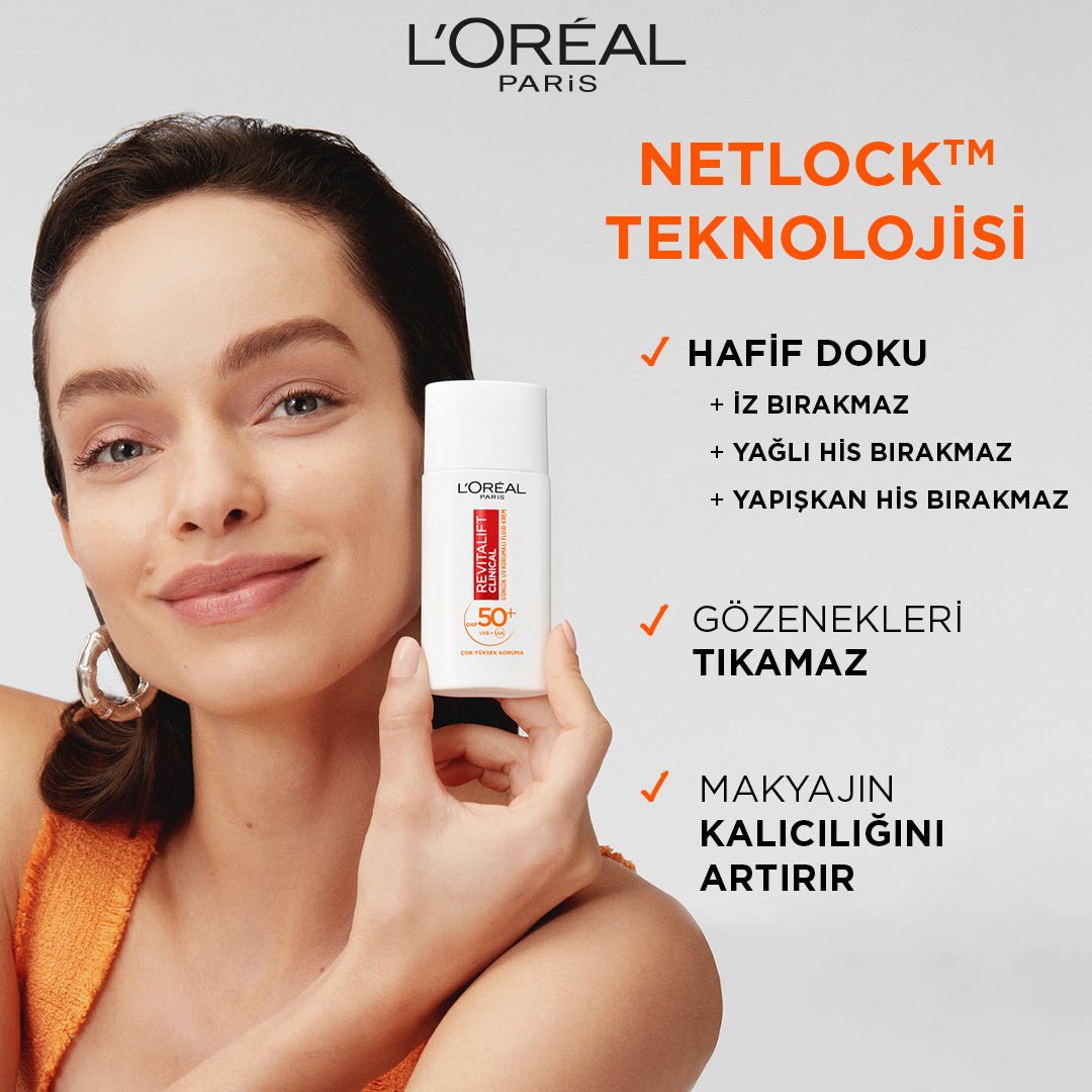 Loreal Paris Revitalift Clinical SPF 50+ Günlük Yüksek UV Korumalı Yüz Güneş Kremi 50ml