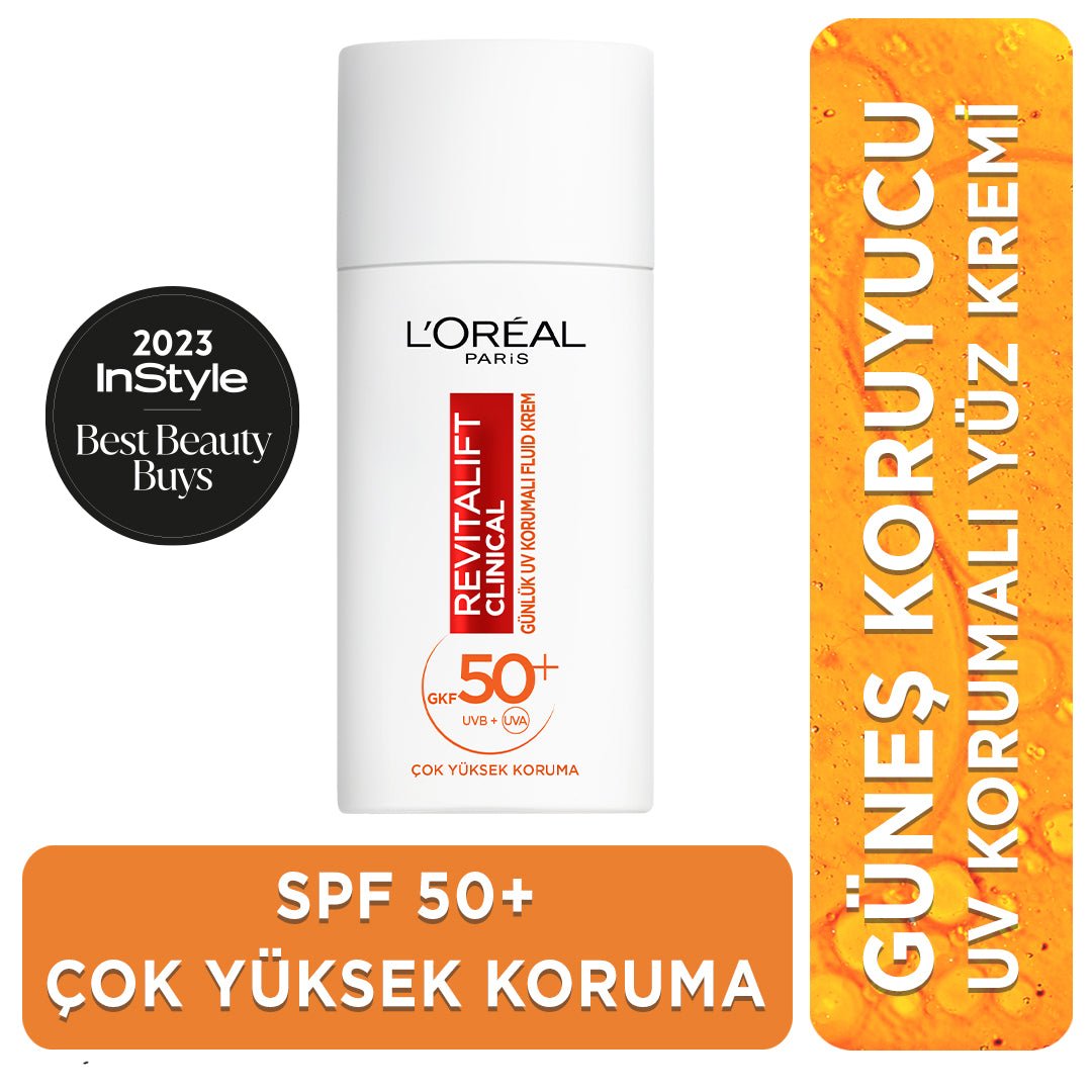 Loreal Paris Revitalift Clinical SPF 50+ Günlük Yüksek UV Korumalı Yüz Güneş Kremi 50ml