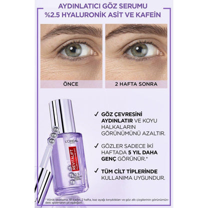Loreal Paris Revitalift Filler Aydınlatıcı Göz Serumu 20ml