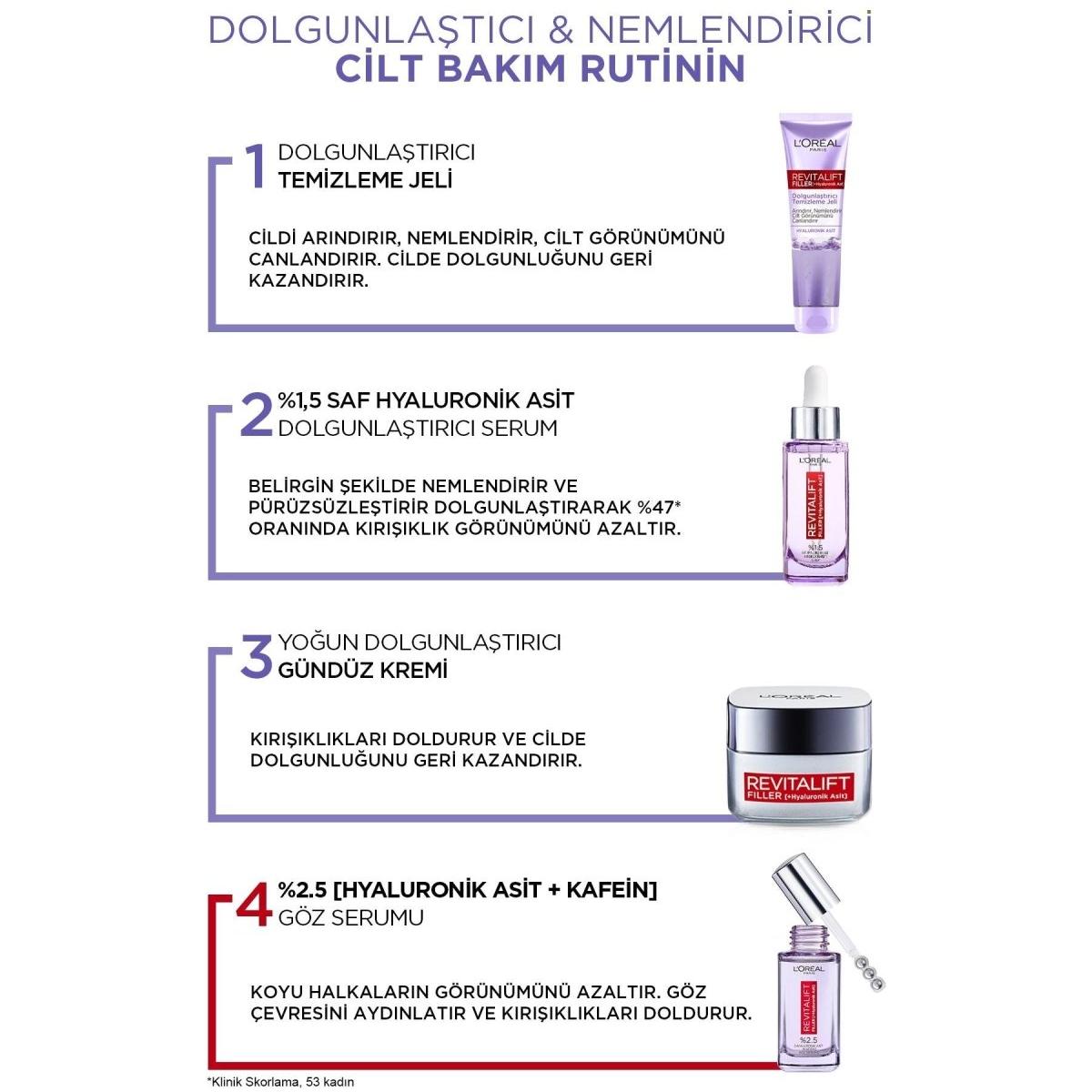 Loreal Paris Revitalift Filler Aydınlatıcı Göz Serumu 20ml