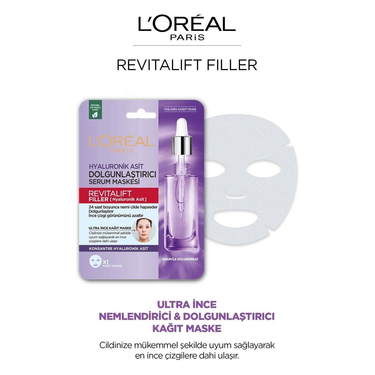 Loreal Paris Revitalift Filler Dolgunlaştırıcı Serum Maske