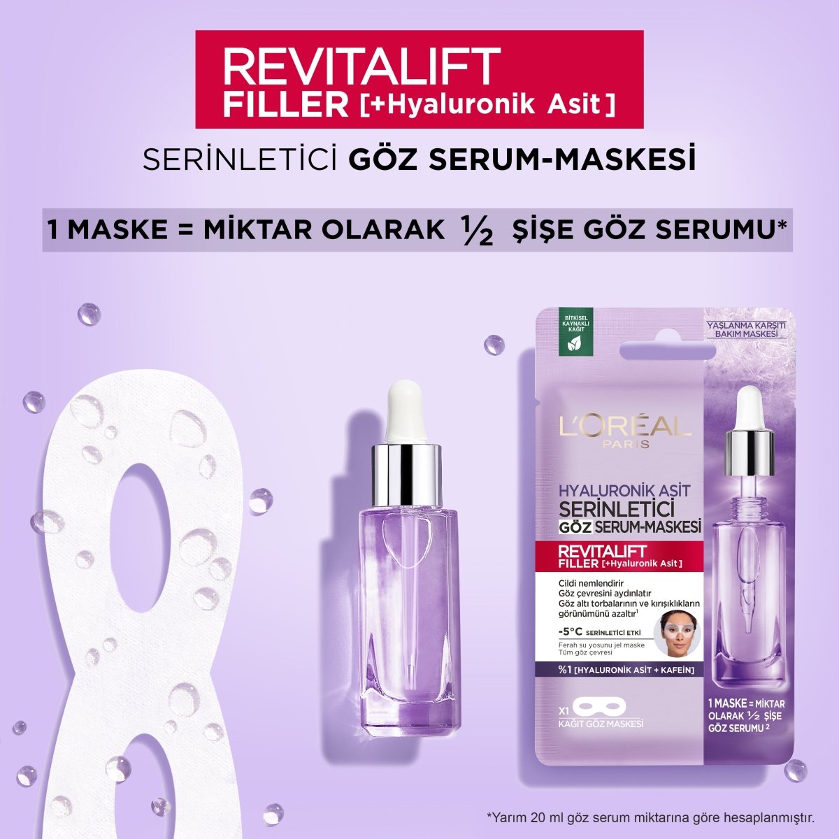 Loreal Paris Revitalift Filler Serinletici Göz Serum-Maskesi