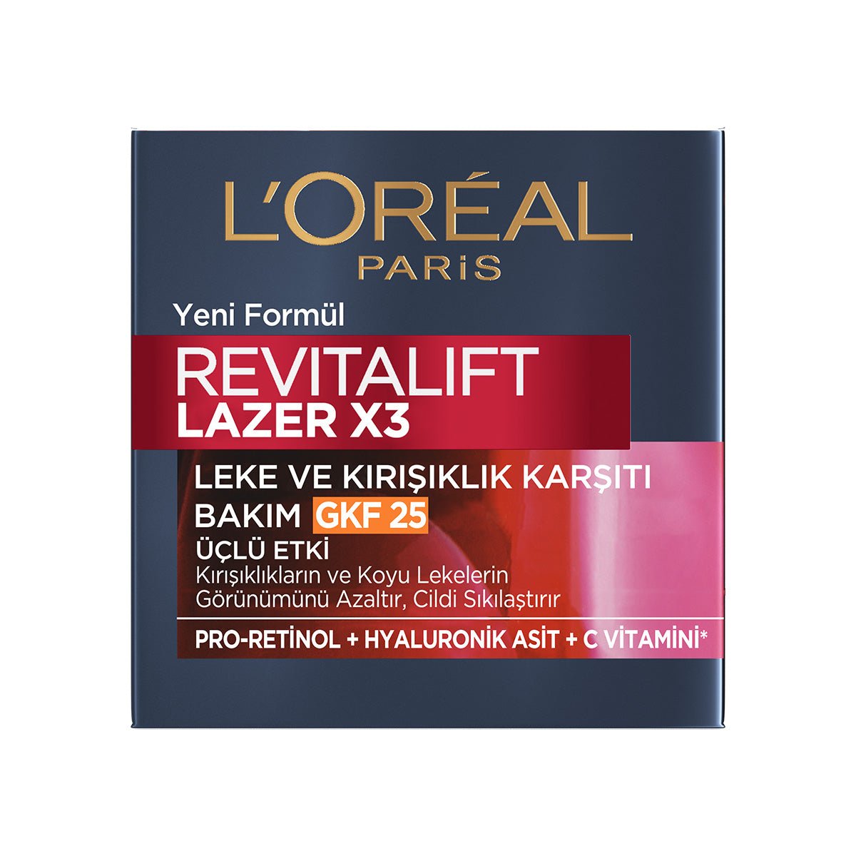 Loreal Paris Revitalift Lazer X3 Leke ve Yaşlanma Karşıtı Bakım GKF25