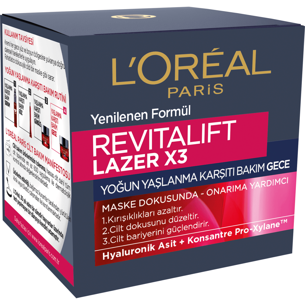 Loreal Paris Revitalift Lazer X3 Yoğun Yaşlanma Karşıtı Gece Bakım Kremi