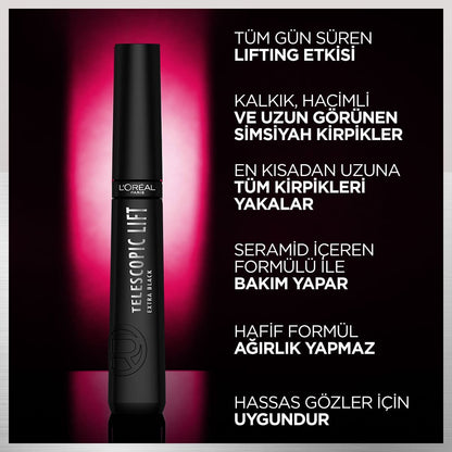 Loreal Paris Telescopic Lift Extra Black Maskara