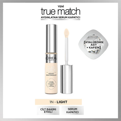 Loreal Paris True Match Aydınlatan Serum Kapatıcı - 1N 11 ml
