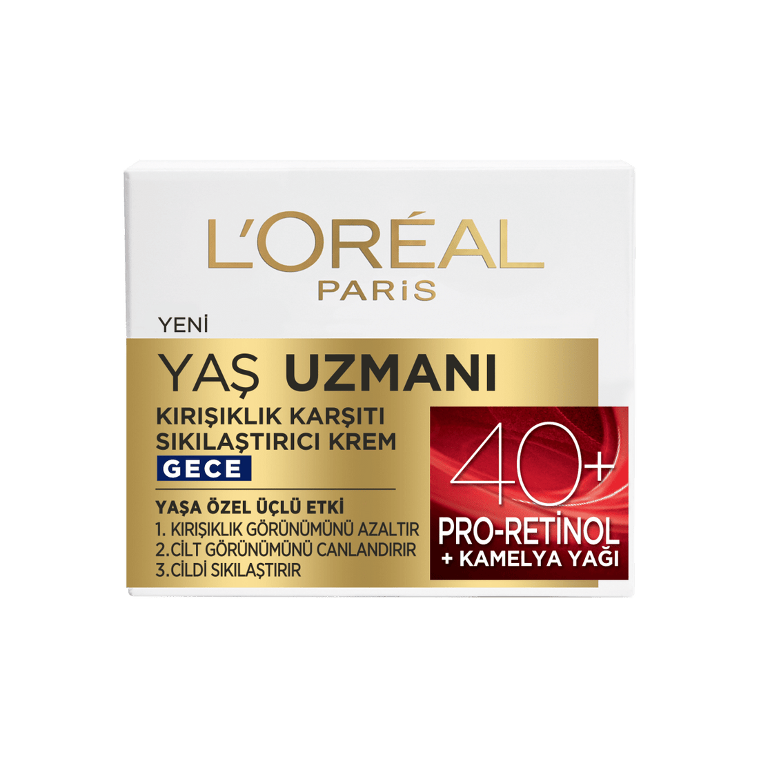 Loreal Paris Yaş Uzmanı 40+ Kırışıklık Karşıtı Sıkılaştırıcı Gece Kremi 50 ml
