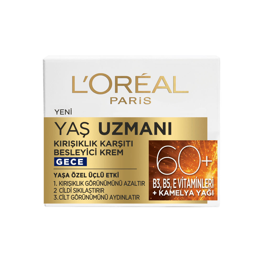Loreal Paris Yaş Uzmanı 60+ Kırışıklık Karşıtı Besleyici Gece Kremi 50 ml