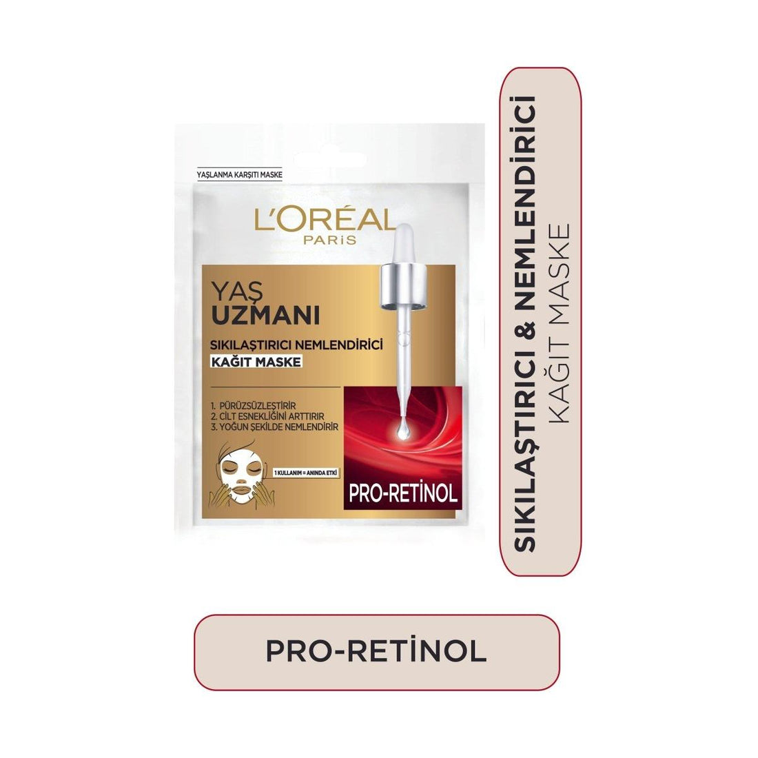 Loreal Paris Yaş Uzmanı Sıkılaştırıcı &amp; Nemlendirici Kağıt Maske