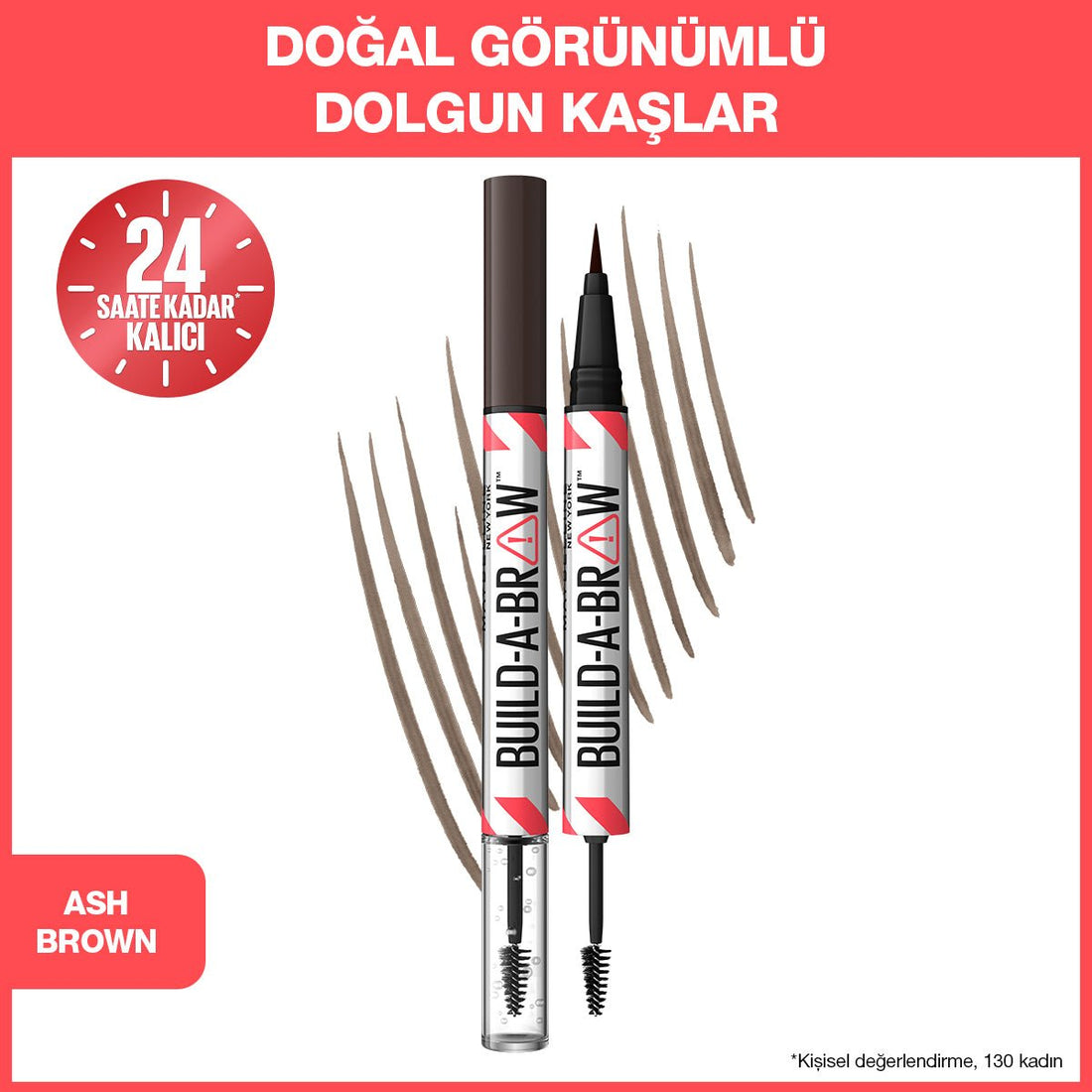 Maybelline New York Build a Brow 2in1 Kaş Kalemi ve Jeli Ash Brown