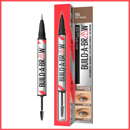 Maybelline New York Build a Brow 2in1 Kaş Kalemi ve Jeli Soft Brown