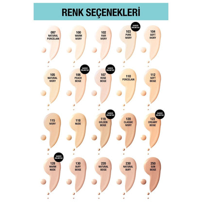 Maybelline New York Fit Me Matte+Poreless Fondöten - 110 Porcelain