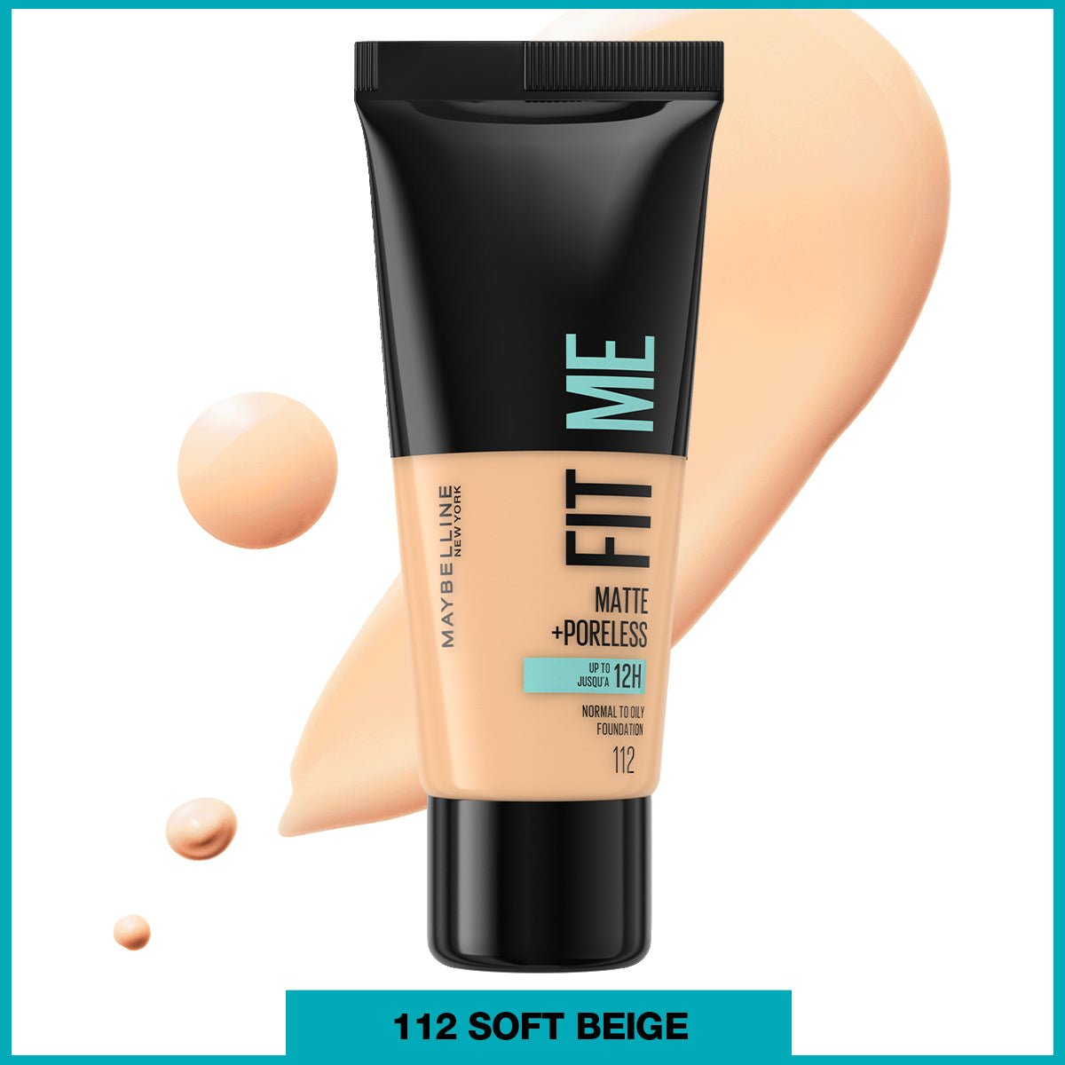 Maybelline New York Fit Me Matte+Poreless Fondöten - 112 Soft Beige