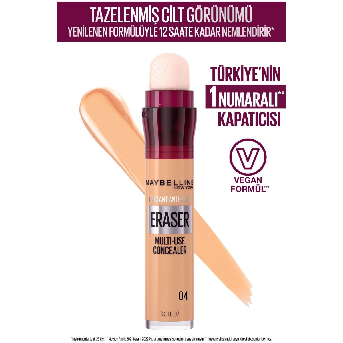 Maybelline New York Instant Anti Age Eraser Kapatıcı - 04 Honey