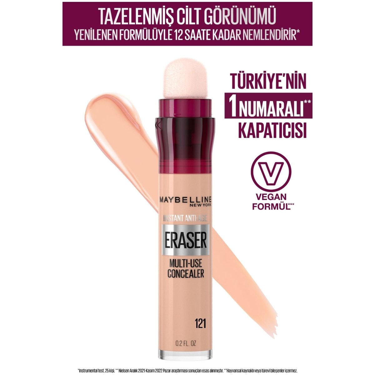 Maybelline New York Instant Anti Age Eraser Kapatıcı - 121 Light Honey