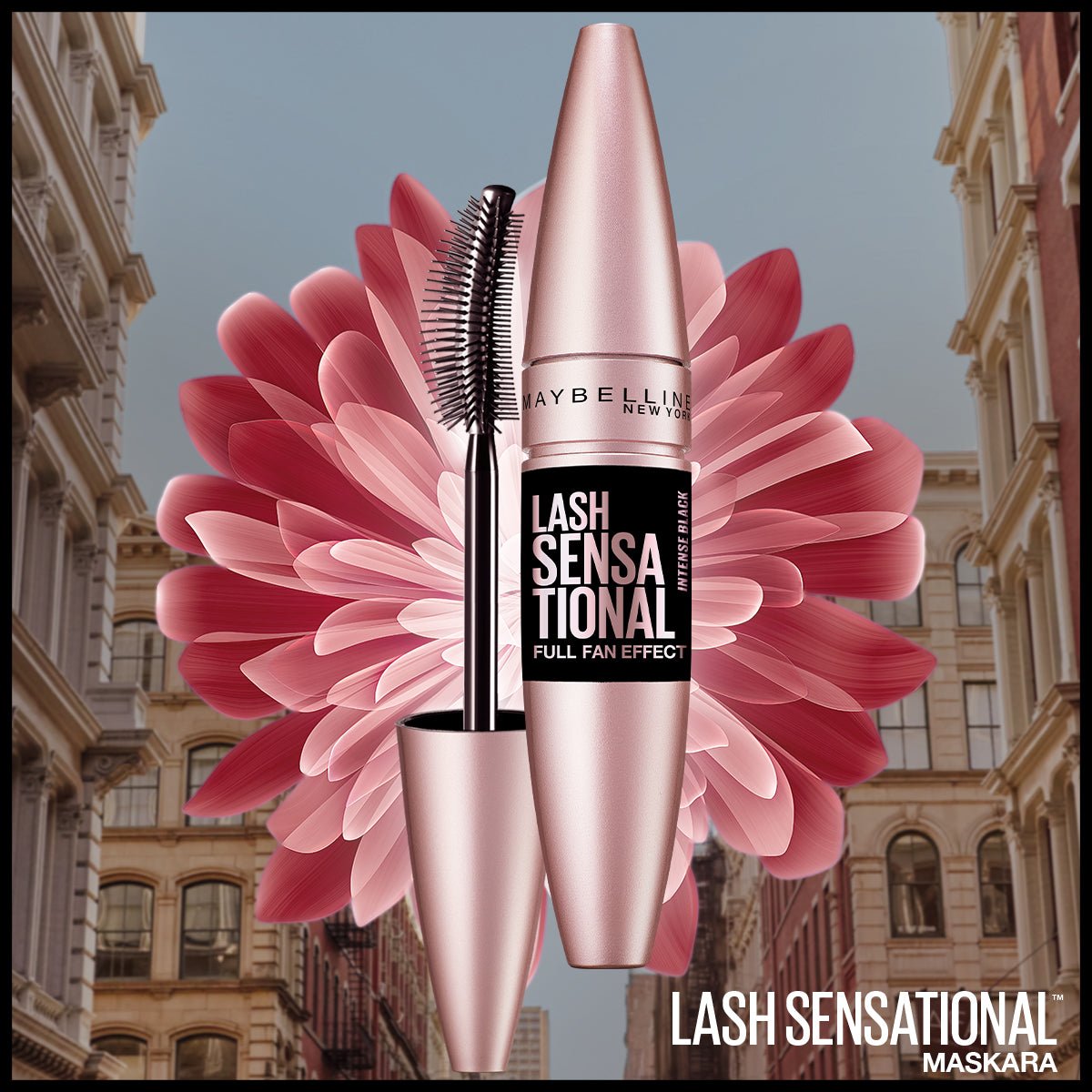 Maybelline New York Lash Sensational Yelpaze Etkili Intense Black Maskara - Ekstra Siyah