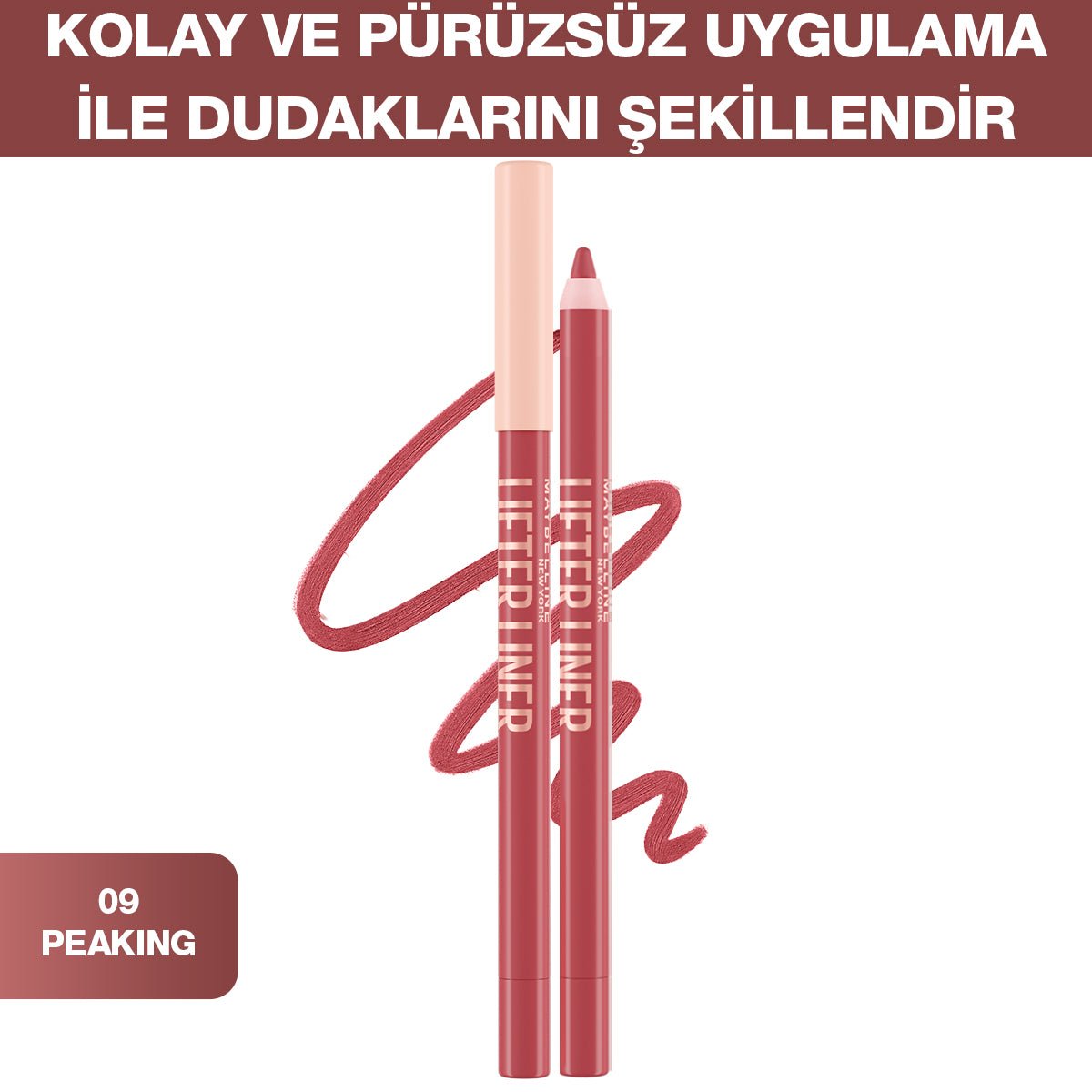Maybelline New York Lifter Liner Dudak Kalemi- 09 Peaking