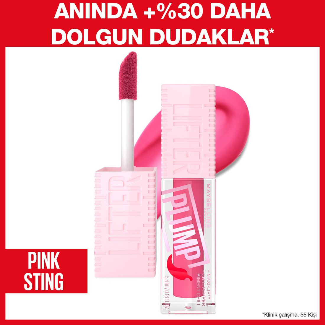 Maybelline New York Lifter Plump Dudak Parlatıcısı- 003 Pink Sting