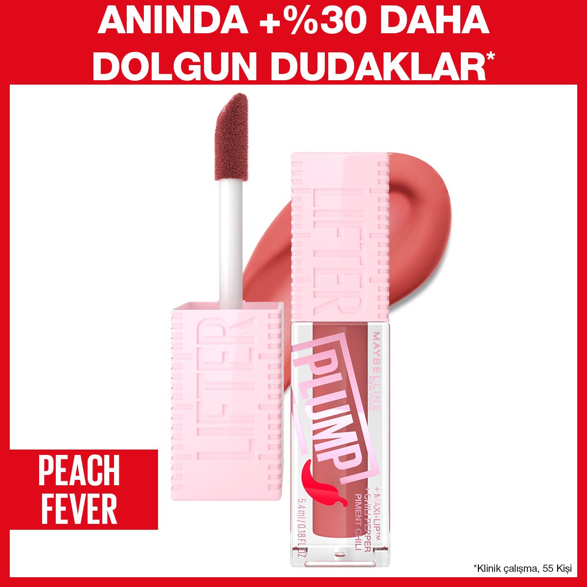 Maybelline New York Lifter Plump Dudak Parlatıcısı- 005 Peach Fever