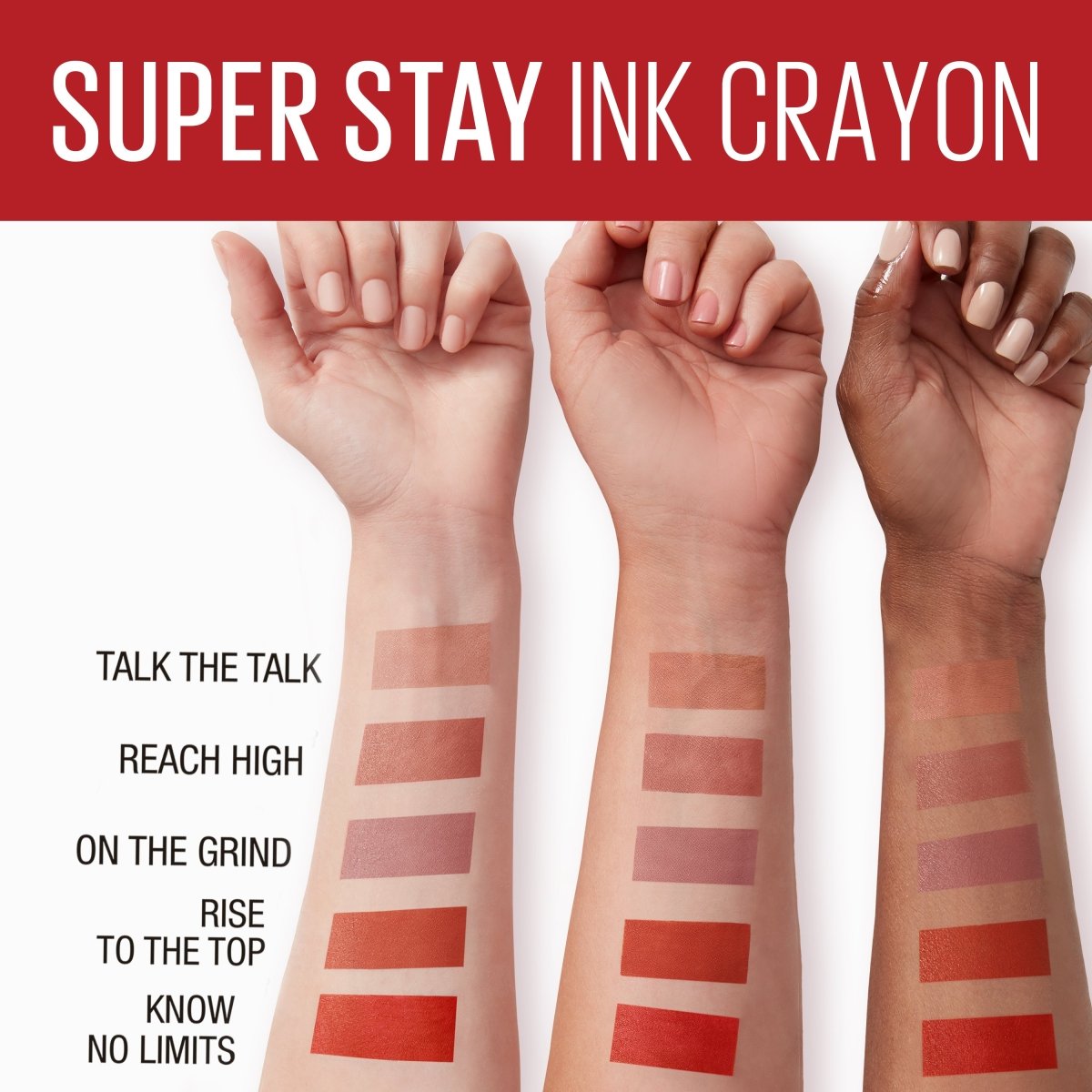 Maybelline New York Super Stay Ink Crayon Kalem Mat Ruj- Spiced Up - 100 Reach High
