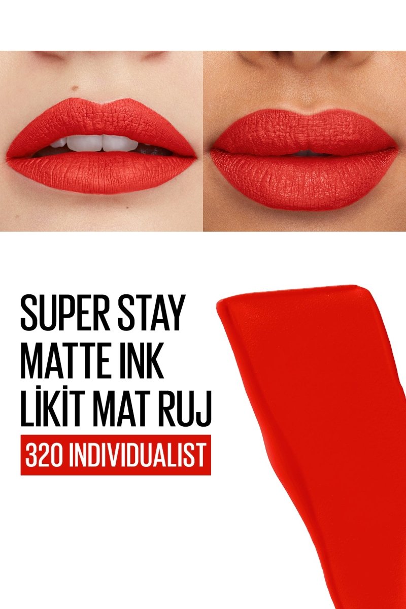 Maybelline New York Super Stay Matte Ink Likit Mat Ruj - 320 Individualist- Kırmızı