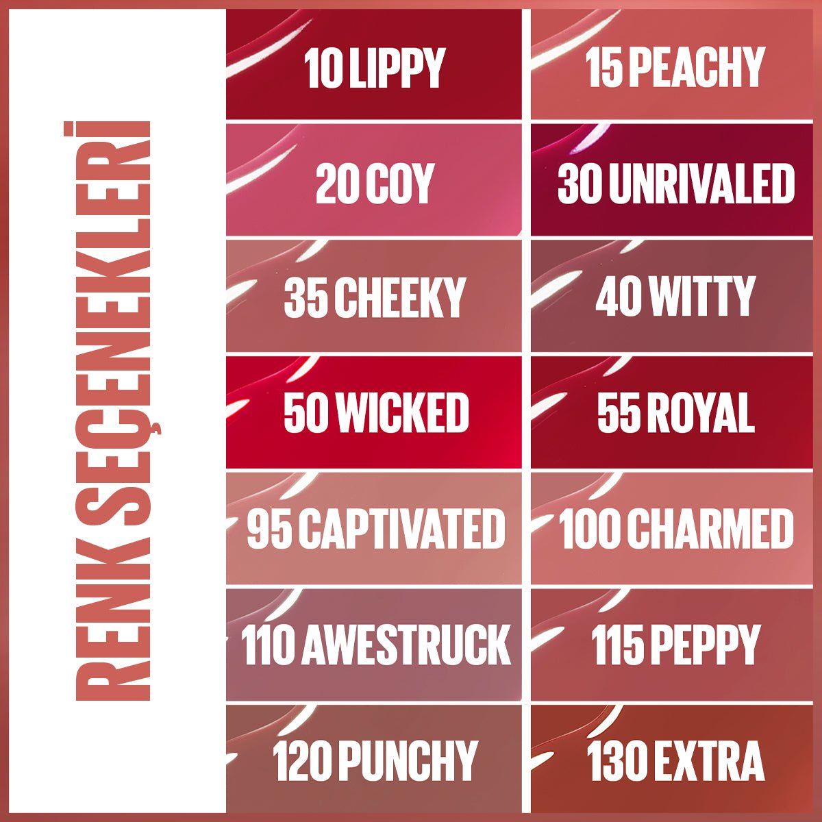 Maybelline New York Super Stay Vinyl Ink Uzun Süre Kalıcı Likit Parlak Ruj 100 Charmed