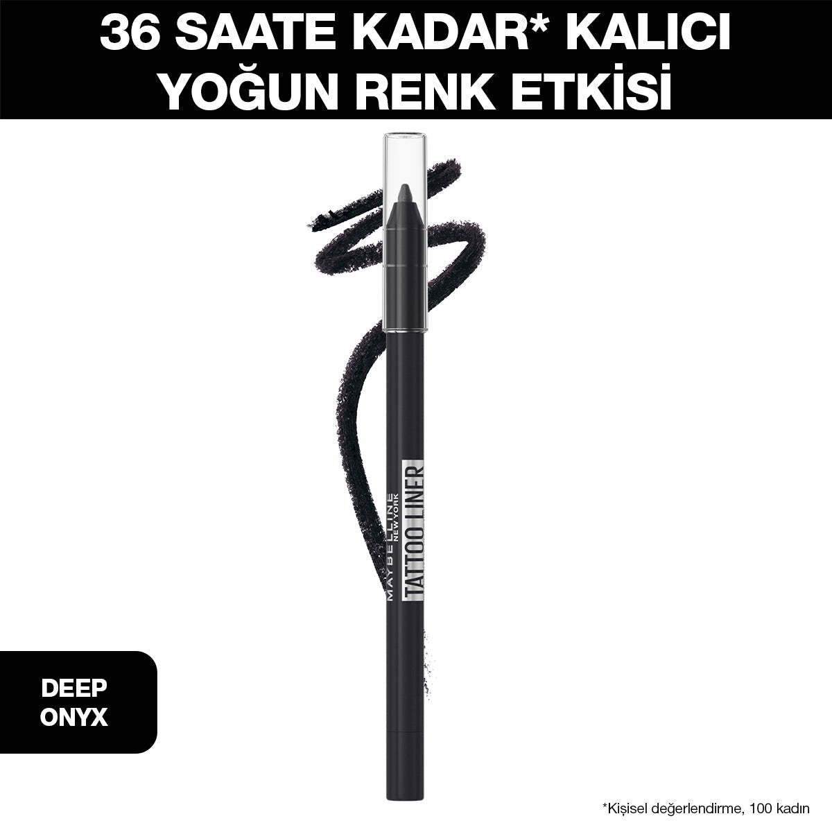 Maybelline New York Tattoo Liner Jel Göz Kalemi - 900 Deep Onyx (Siyah)
