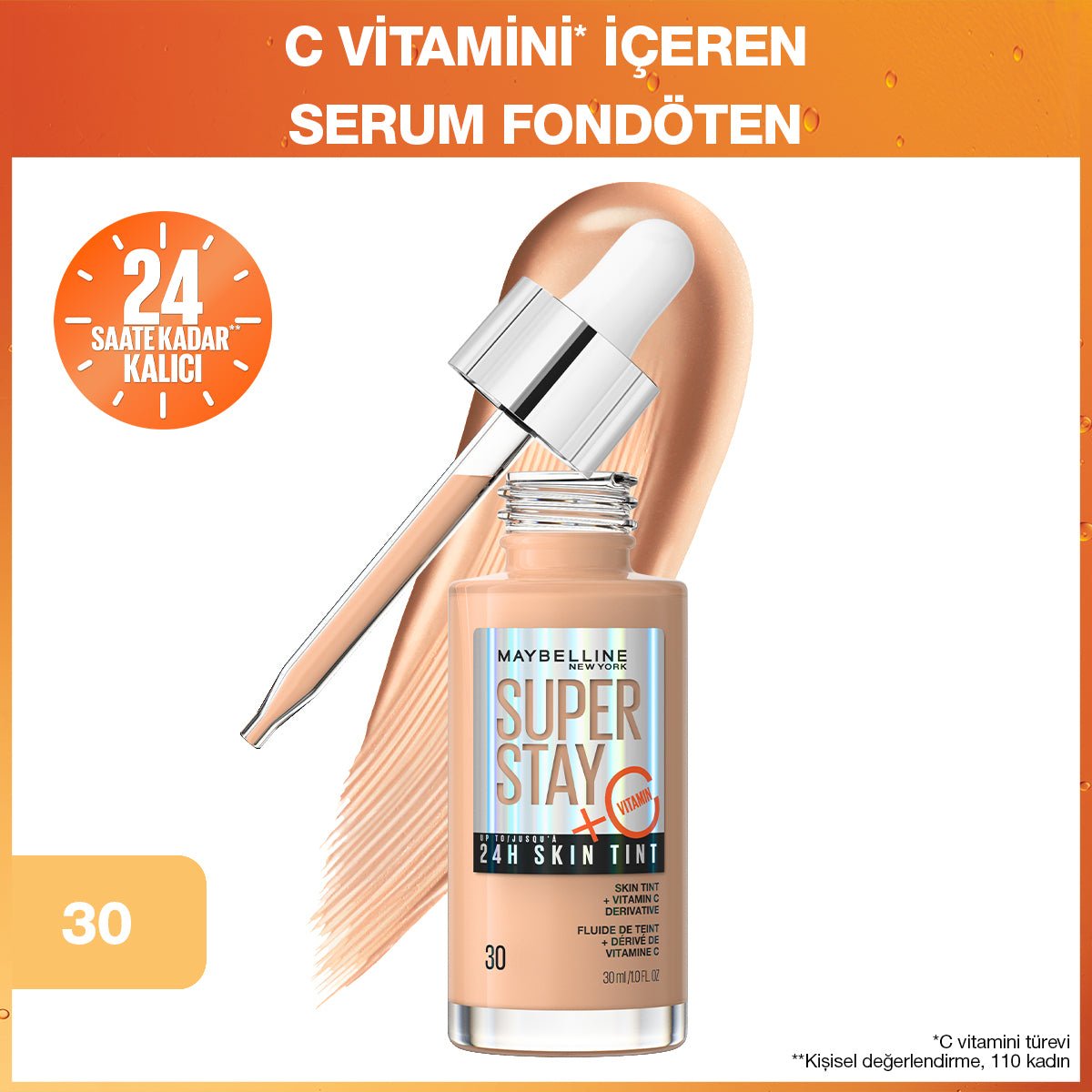 Maybelline Super Stay Skin Tint Fondöten - 30