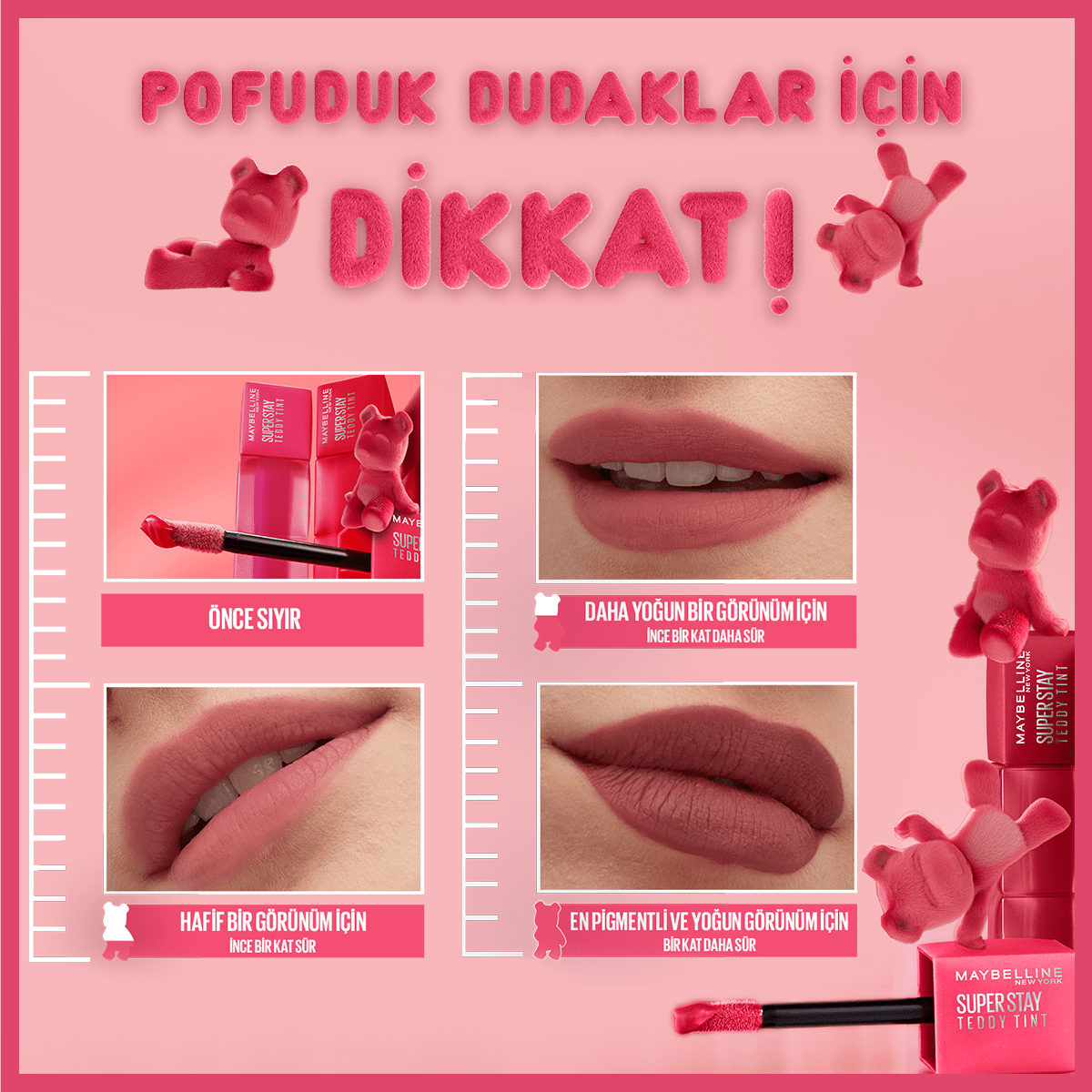 Maybelline Super Stay Teddy Tint Uzun Süre Kalıcı Likit Mat Tint 30 Coquettish